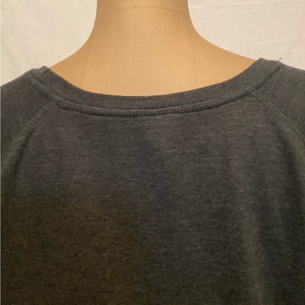 Women's Large Funny Gray And White  Sweatshirt With Graphic Text - Picture 6 of 7